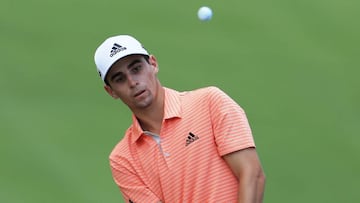 MEDINAH, ILLINOIS - AUGUST 15: Joaquin Niemann of Chile plays a shot on the 14th hole during the first round of the BMW Championship at Medinah Country Club No. 3 on August 15, 2019 in Medinah, Illinois. Sam Greenwood/Getty Images/AFP
== FOR NEWSPAPERS, INTERNET, TELCOS & TELEVISION USE ONLY ==
