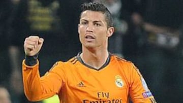 Cristiano Ronaldo celebra el 1-1 conseguido durante el partido del grupo B de la Liga de Campeones disputado frente a la Juventus.