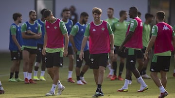 Miranda, en un entrenamiento reciente. 