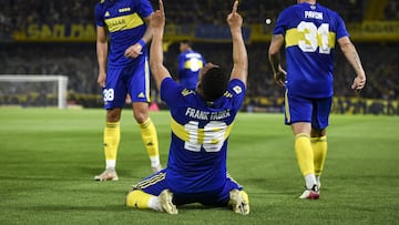Frank Fabra marc&oacute; en la victoria de Boca Juniors sobre Godoy Cruz.