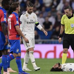 Marcelo se fue con un golpe; preocupa el tobillo derecho