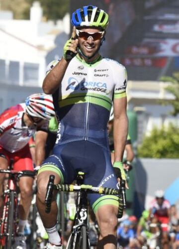 El ciclista australiano del equipo Orica Michael Matthews nuevo líder de la carrera, al término de la tercera jornada de la Vuelta Ciclista a España 2014 que ha transcurrido entre Cádiz capital y el municipio gaditano de Arcos de la Frontera, con un recorrido de 197,8 kilómetros. 