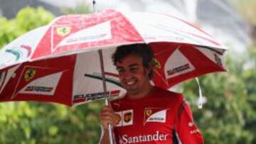 Fernando Alonso, satisfecho con su cuarto puesto.