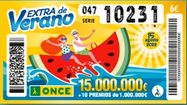 Sorteo Extra de Verano de la ONCE: comprobar los resultados del cupón hoy, lunes 15 de agosto