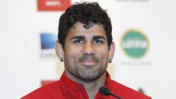 Diego Costa en la presentación oficial del encuentro del día 31 ante el Sporting Cristal peruano.