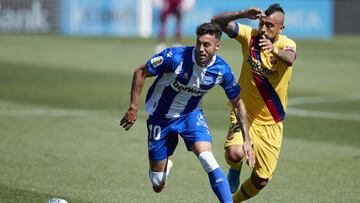 Camarasa, ante el Barcelona.