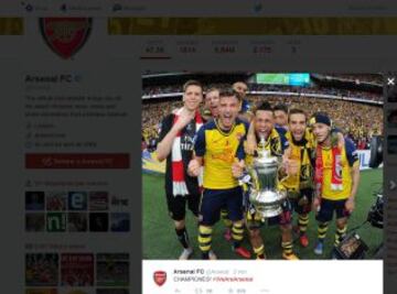 Alexis y Arsenal celebraron en las redes