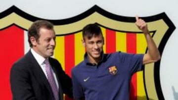 Sandro Rosell y Neymar.