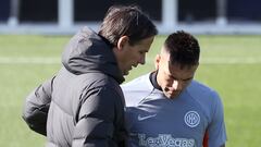 Inzaghi y Lautaro.