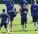 Luis Suárez se entrena con el grupo, pero sin alta médica