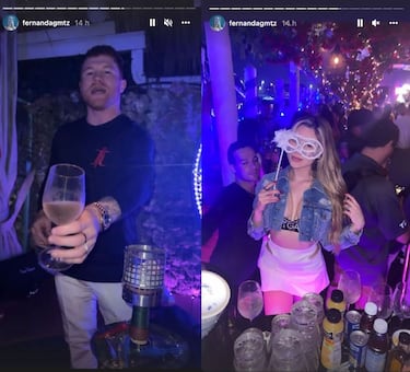 ‘Canelo’ Álvarez, Danna Paola, Belinda, Nodal y más famosos celebraron en grande el Año Nuevo