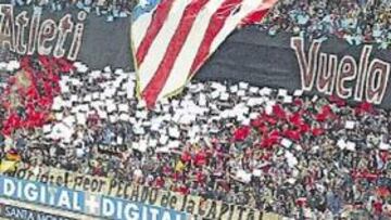 <b>COLORIDO. </b>La afición del Atlético apoyará a los suyos y dará colorido al Manzanares.