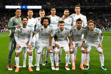 Equipo del Real Madrid.