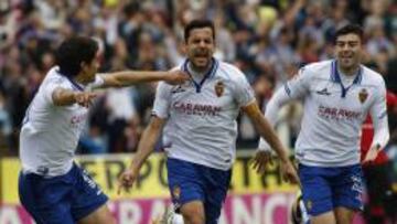 Dorca, autor de los dos goles del Zaragoza ante el Mallorca.