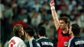 La tarjeta roja más tonta y humillante de Beckham