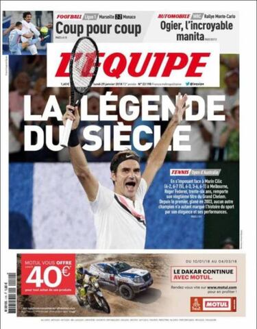 La prensa mundial se rinde ante Roger Federer