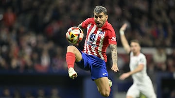 Ángel Correa durante un partido con el Atlético de Madrid.
