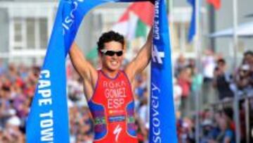 Javier Gómez Noya, vencedor el año pasado en Ciudad del Cabo, donde este domingo se celebra la cuarta etapa de las Series Mundiales.