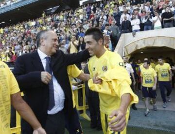 Celebración del Villarreal por el ascenso a primera división