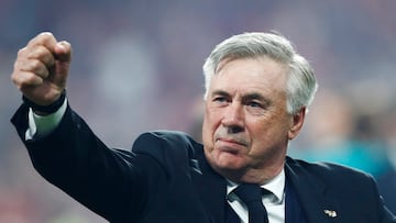 PARIS, FRANCE - MAY 28: Head coach Carlo Ancelotti of Real Madrid CF celebrate after winning after the UEFA Champions League final match between Liverpool FC and Real Madrid at Stade de France on May 28, 2022 in Paris, France. (Photo by Matteo Ciambelli/vi/DeFodi Images via Getty Images)
PUBLICADA 05/05/23 NA MA02 6COL