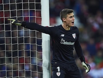 Madrid bound? Kepa Arrizabalaga in the shirt of Athletic Club de Bilbao.