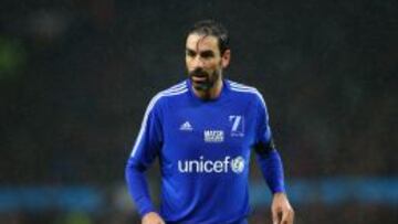 Robert Pires, durante un partido benéfico para UNICEF.