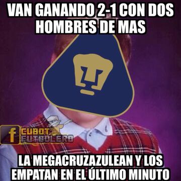 Pumas recibe la burla de los memes en el Clásico Capitalino