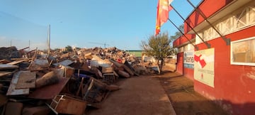 Campos de fútbol destrozados por la DANA en Valencia