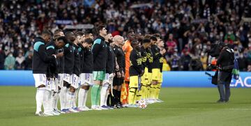 Formación de los equipos del Real Madrid y Chelsea.