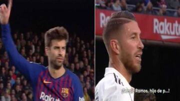 Piqu¨¦ pidi¨® a la grada que dejara de insultar a Sergio Ramos
