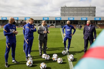 Koeman y Joan Laporta. 