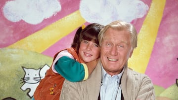 PUNKY BREWSTER -- Season 2 -- Pictured: (l-r) Soleil Moon Frye as Penelope 'Punky' Brewster, George Gaynes as Henry Warnimont (Photo by Gary Null/NBCU Photo Bank/NBCUniversal via Getty Images via Getty Images)