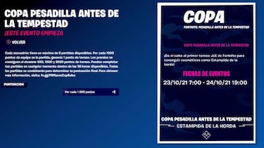 Copa Pesadilla antes de la Tempestad en Fortnite: fechas, horarios y premios