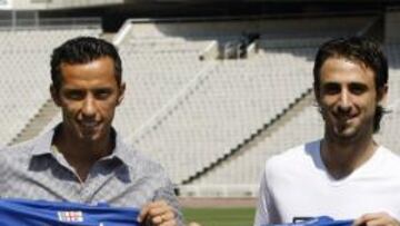 <b>PRESENTACIONES</b> Los nuevos jugadores del Espanyol Nicolás Pareja y Nené han sido presentados esta mañana.