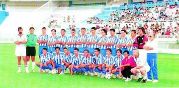Plantilla del Málaga de 1994-95.