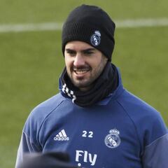 James sigue sin entrenar con el grupo; Isco apunta a titular