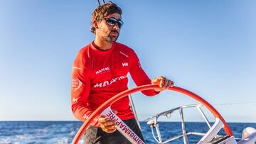 Leg 6 to Auckland, day 19 on board MAPFRE, Guillermo Altadill stearing as a PRO. 25 February, 2018.