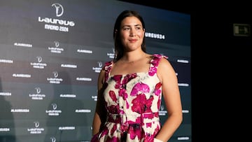 Garbiñe Muguruza, en el acto de los Premios Laureus donde ha anunciado su retirada, en Madrid.