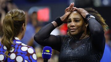 Tennis - U.S. Open - Flushing Meadows, New York, United States - September 2, 2022  Serena Williams of the U.S. after losing her third round match against Australia's Ajla Tomljanovic REUTERS/Mike Segar