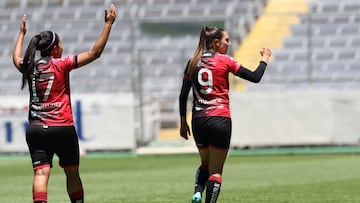 Adriana Iturbide celebrates her goal 1-1 of Atlas during the game Atlas vs Toluca, corresponding to day 14 of the Torneo Clausura Grita Mexico C22 of Liga BBVA MX Femenil, at Jalisco Stadium, on April 02, 2022.

<br><br>

Adriana Iturbide celebra su gol 1-1 de Atlas durante el partido Atlas vs Toluca, correspondiente a la Jornada 14 del Torneo Clausura Grita Mexico C22 de la Liga BBVA MX Femenil, en el Estadio Jalisco, el 02 de Abril de 2022