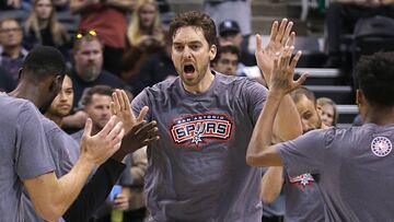 Pau Gasol, antes del partido contra Utah Jazz.