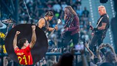 Españoles celebran el campeonato en pleno concierto de Metallica