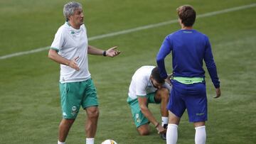 Setién, en la sesión de hoy.