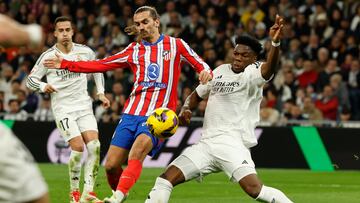 Griezmann, en el partido liguero frente al Real Madrid.