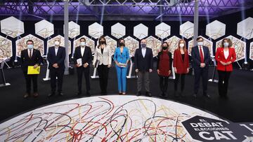 Los participantes en el debate de candidatos a las elecciones catalanas del 14F, emitido por La Sexta el 11 de febrero