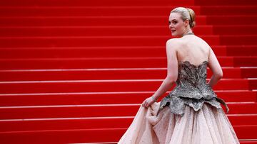 The 76th Cannes Film Festival - Opening ceremony and screening of the film "Jeanne du Barry" Out of competition - Red Carpet arrivals - Cannes, France, May 16, 2023. Elle Fanning poses. REUTERS/Yara Nardi TPX IMAGES OF THE DAY