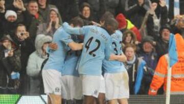 El Manchester City celebr&oacute; la victoria por todo lo alto.