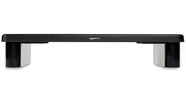 Este soporte para monitor y portátil tiene tres ajustes de altura y un espacio inferior