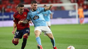 Barja durante el partido ante el Celta