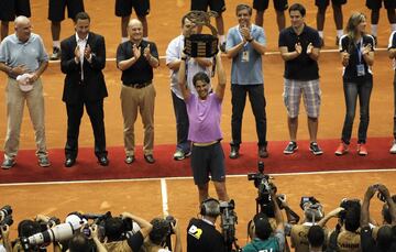 Rafa Nadal en el Brasil Open de 2013, ganó a David Nalbandian por 6-2, 6-3.